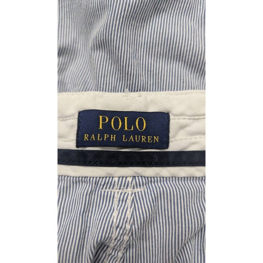 Polo Ralph Lauren Shorts Men's Blue‎ White 42T Seersucker Cargo Chinos Old Money - Picture 3 of 16